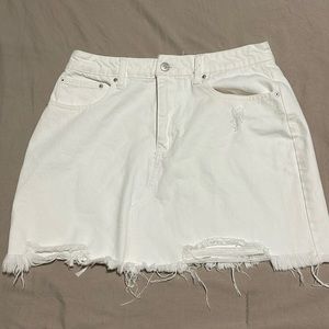 Forever 21 White Jean Skirt